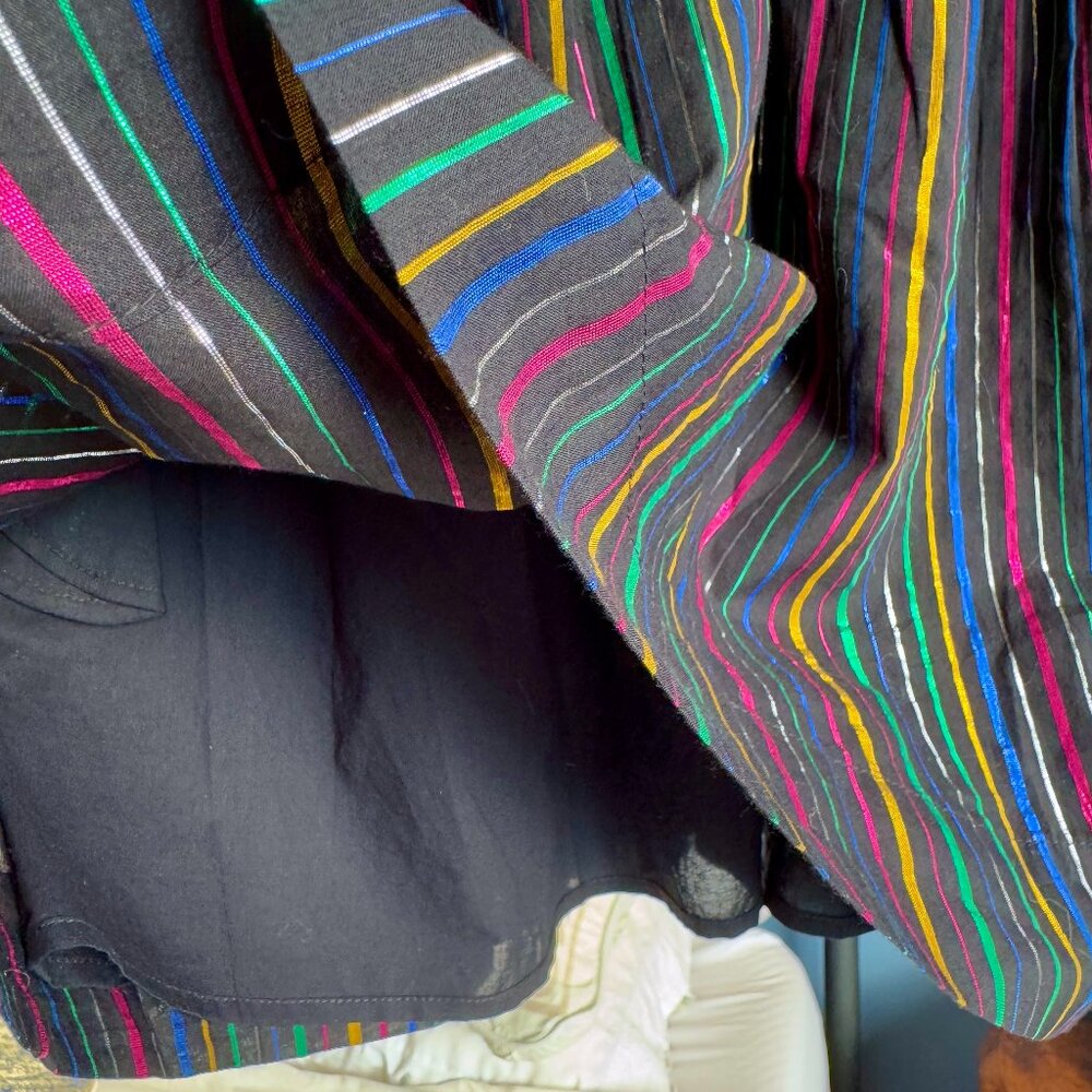 NWT Stella McCartney Kids Rainbow Striped Lurex Metallic Dress - Picture 5 of 12